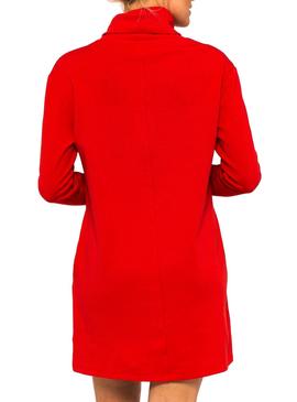 Kleid Tommy Jeans Mock Rot für Damen