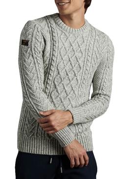 Pullover Superdry Jacob Grau für Herren