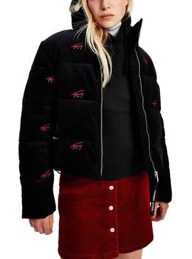 Jacke Tommy Jeans Critter Cord Schwarz für Damen