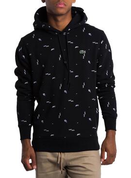 Sweatshirt Lacoste Live Print Schwarz für Herren