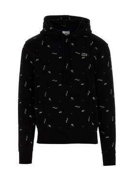 Sweatshirt Lacoste Live Print Schwarz für Herren