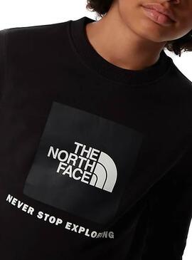 Sweatshirt The North Face Box Crew Schwarz Junge Mädchen