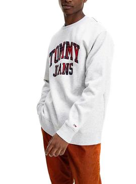 Sweatshirt Tommy Jeans Graphic Grau für Herren