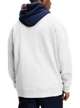 Sweatshirt Tommy Jeans Contrast Weiss für Herren
