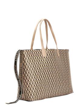 Handtasche Tommy Hilfiger Tote Iconic Beige für Damen