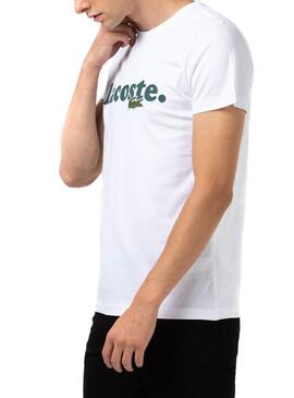 T-Shirt Lacoste Italic Weiss für Herren