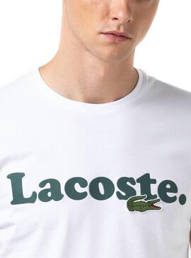 T-Shirt Lacoste Italic Weiss für Herren