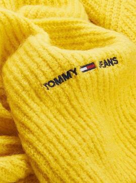 Pullover Tommy Jeans Hochgarn Gelb Damen