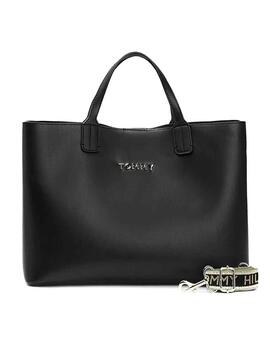 Handtasche Tommy Hilfiger Schulranzen Iconic Schwarz Damen