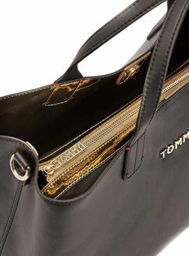 Handtasche Tommy Hilfiger Schulranzen Iconic Schwarz Damen