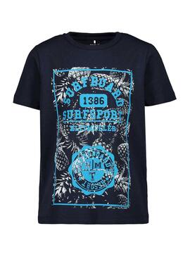 T-Shirt Name It Hicamo Marineblau für Junge