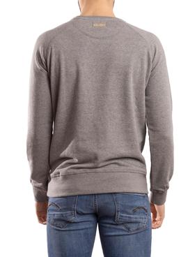 Sweatshirt Klout Organic Patch Grau