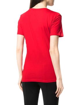 T-Shirt Calvin Klein Round Rot für Damen