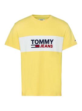 T-Shirt Tommy Jeans Stückband Gelb Herren