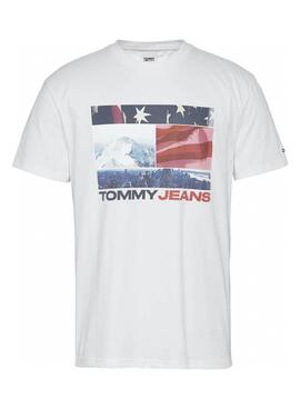 T-Shirt Tommy Jeans Foto Graphic Weiss Herren