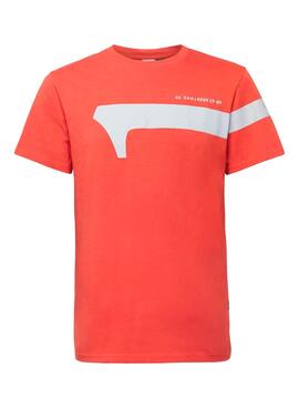 T-Shirt G-Star Reflective Graphic Naranja Herren