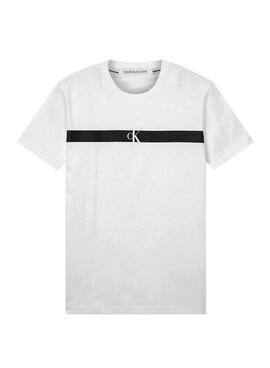 T-Shirt Calvin Klein Horizontal Weiss Herren