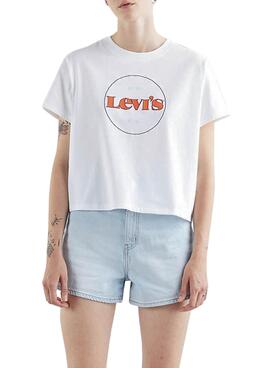 T-Shirt Levis Graphic Varsity Grau für Damen