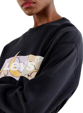 Sweatshirt Levis Graphic Standard Schwarz für Damen