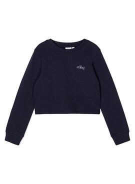 Sweatshirt Name It Tinturn Marineblau für Mädchen