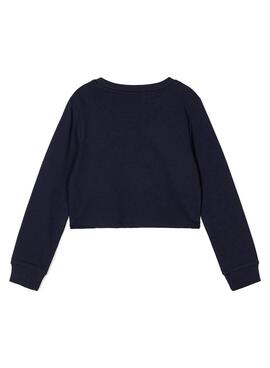 Sweatshirt Name It Tinturn Marineblau für Mädchen