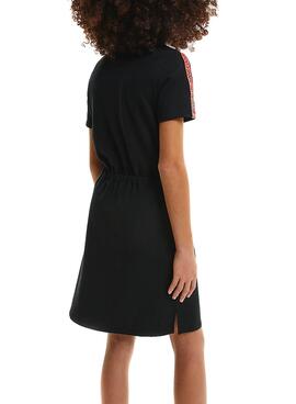 Kleid Calvin Klein Tape Sleeve  Schwarz für Mädchen