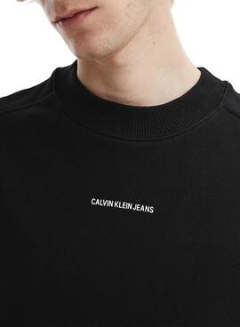 Sweatshirt Calvin Klein Crew Neck Schwarz für Herren