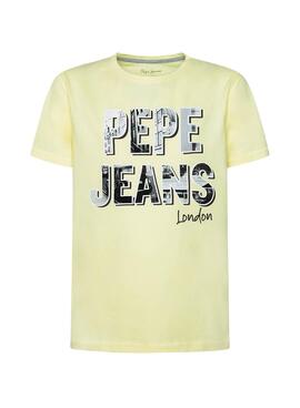 T-Shirt Pepe Jeans Cayden Gelb für Junge