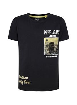 T-Shirt Pepe Jeans Conrad Schwarz für Junge