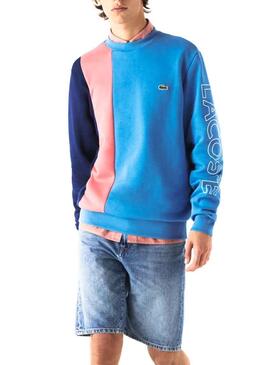 Sweatshirt Lacoste Color Block Blau für Herren