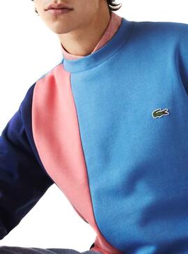 Sweatshirt Lacoste Color Block Blau für Herren