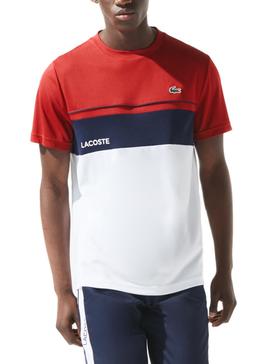 T-Shirt Lacoste Sport Atmungsaktiv Rot Herren