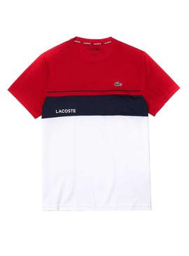 T-Shirt Lacoste Sport Atmungsaktiv Rot Herren