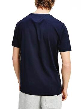 T-Shirt Tommy Hilfiger Corp Split Marineblau Herren