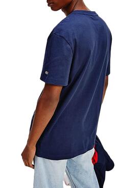 T-Shirt Tommy Jeans Timeless Marineblau für Herren