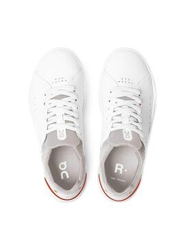 Sneaker Auf Roger Advantage Flare Weiss und Rot Herren