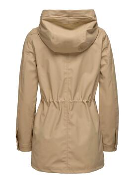 Regenmantel Only Race Beige für Damen