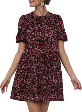 Kleid Only Pella 2/4 Peplum Rot für Damen