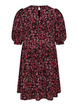 Kleid Only Pella 2/4 Peplum Rot für Damen