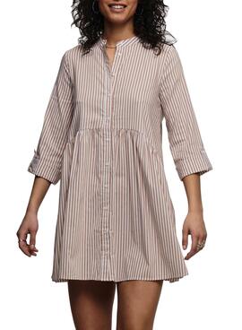 Kleid Only Ditte Life Stripe braun für Damen