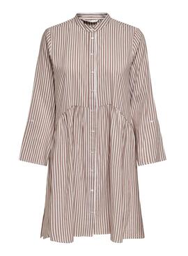 Kleid Only Ditte Life Stripe braun für Damen