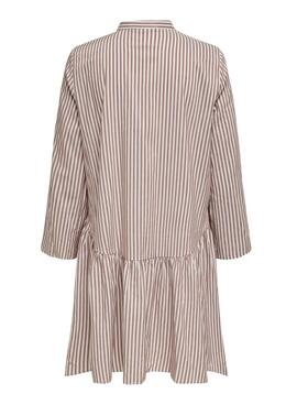 Kleid Only Ditte Life Stripe braun für Damen