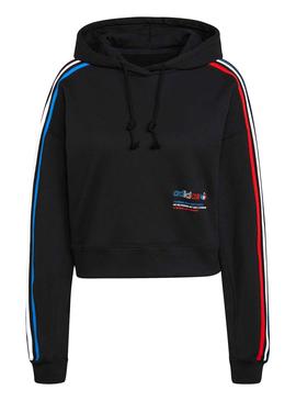 Sweatshirt Adidas Hoodie Schwarz für Damen