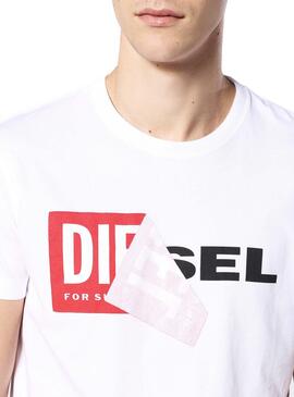 T-Shirt Diesel T-DIEGO-QA Weiß