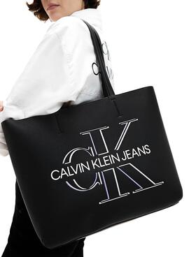 Handtasche Calvin Klein Shopper 29 Glühen Schwarz Damen