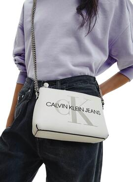 Handtasche Calvin Klein Camera Pouch Weiss Damen
