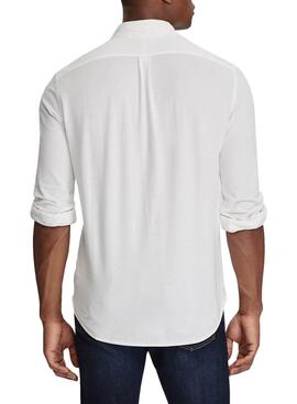 Hemd Polo Ralph Lauren Pique Slim Weiss Herren