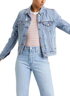 Jacke Denim Levis Original Trucker Blau Damen