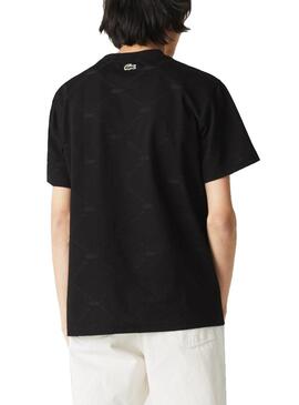 T-Shirt Lacoste Live Monogram Schwarz für Herren