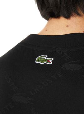 T-Shirt Lacoste Live Monogram Schwarz für Herren